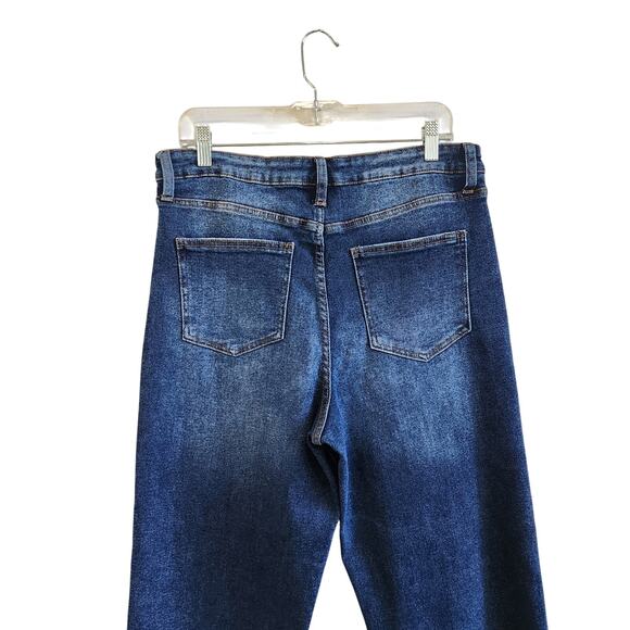 No Boundaries Super High Rise Wide Leg Jeans Pockets Blue Denim Size 16 - Picture 6 of 8